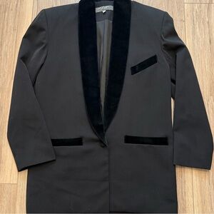 Vintage Y2K XZEK New York Tuxedo Blazer – 100% New Wool, Size 6